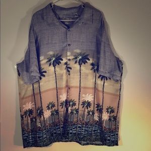 Batik Bay Palm Tree Themed S/S 3XLT Shirt.     005